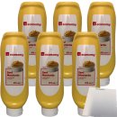 Economy Senf Moutarde mittelscharf 6er Pack (6x875ml Flasche) + usy Block