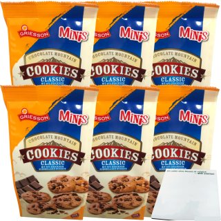 Griesson Minis Chocolate Mountain Cookies 6er Pack (6x125g Beutel) + usy Block