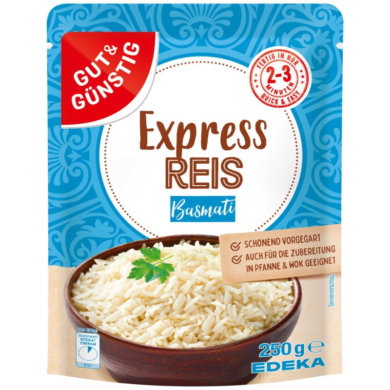 Gut & Günstig Express Reis Basmati (250g Packung)