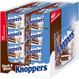 Knoppers Black and White Waffelschnitte 16er VPE (16x 8x25g Packung)