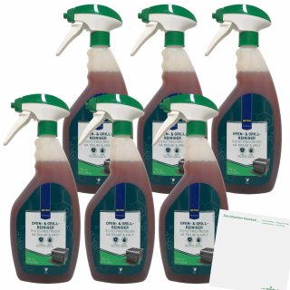 Metro Professional Ofen- & Grill-Reiniger 6er Pack (6x750ml Sprühflasche) + usy Block