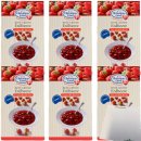 Chr.Grod Grütze Erdbeer Erdbeergrütze 6er Pack (6x500g Packung) + usy Block