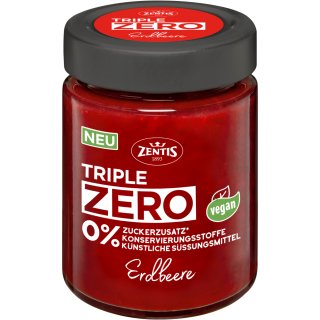 Zentis Triple Zero Aufstrich Erdbeere Brotaufstrich (185g Glas)