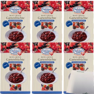 Chr.Grod Grütze Gartenfrüchte Tellerfertig 6er Pack (6x500g Packung) + usy Block
