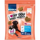 Edeka Snack Herzen mit 98% Rind ohne Getreidezusatz Hundeleckerchen 3er Pack (3x100g Packung) + usy Block