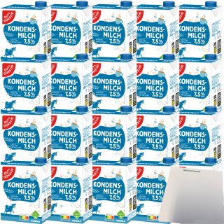 Gut&Günstig Kondensmilch 7,5% mit Schraubverschluss 20er VPE (20x340g Packung) + usy Block