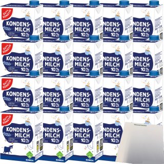 Gut&Günstig Kondensmilch 10% mit Schraubverschluss 20er VPE (20x340g Packung) + usy Block