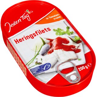 Jeden Tag MSC Herings-Filets in Tomatencreme (200g)