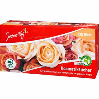 Jeden Tag Kosmetiktücher 3-lagig (120Stk)