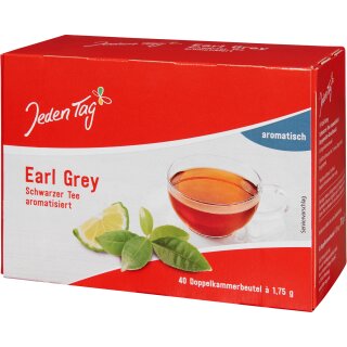 Jeden Tag Schwarztee Earl Grey UTZ (40x1,75g)