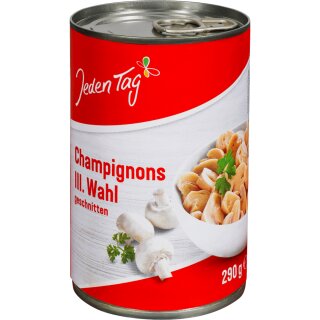 Jeden Tag Champignons III. Wahl geschnitten (314ml Dose)
