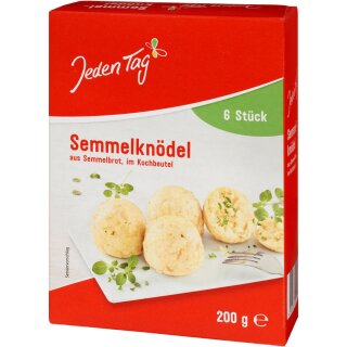 Jeden Tag 6 Semmelknödel im Kochbeutel (200g)