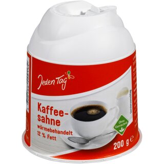 Jeden Tag Kaffeesahne 12% Kännchen ohne Gentechnik (200g)