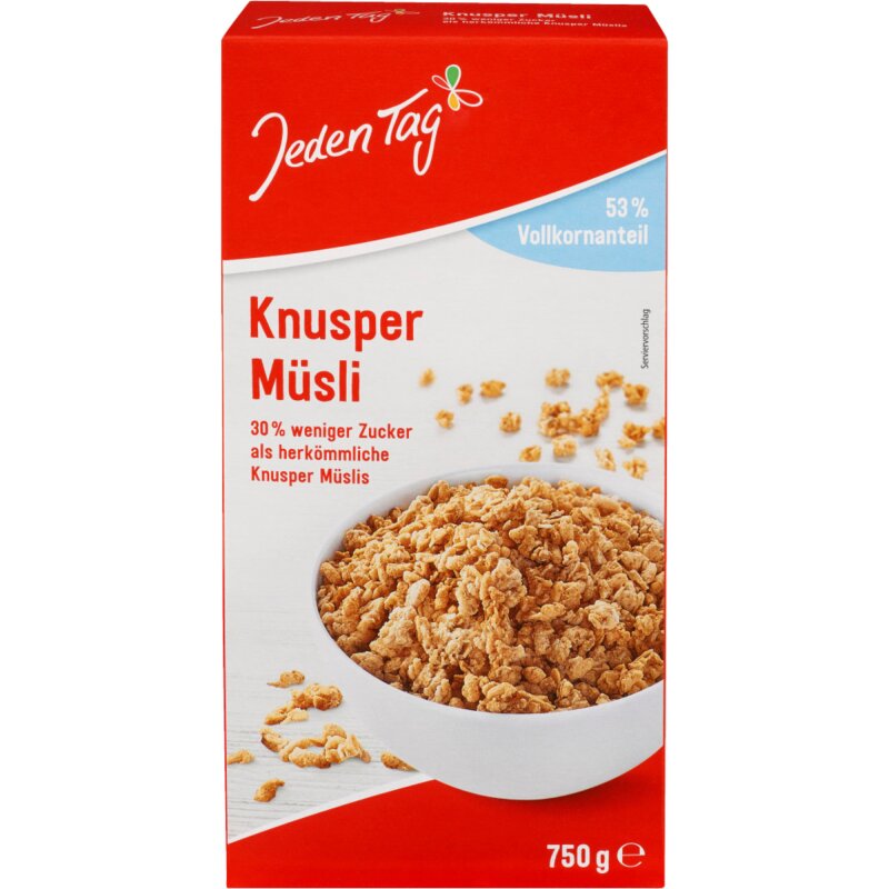 Jeden Tag Knusper Müsli weniger süß (750g)