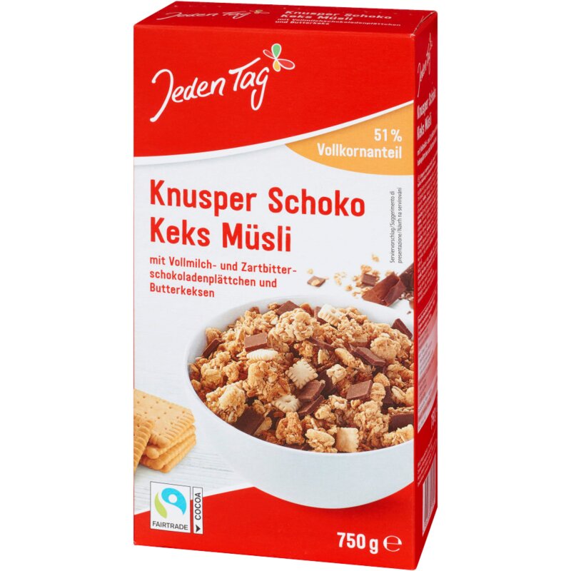 Jeden Tag Knusper Schoko Keks Müsli (750g)