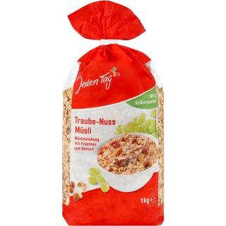 Jeden Tag Trauben-Nuss-Müsli (1kg Packung)