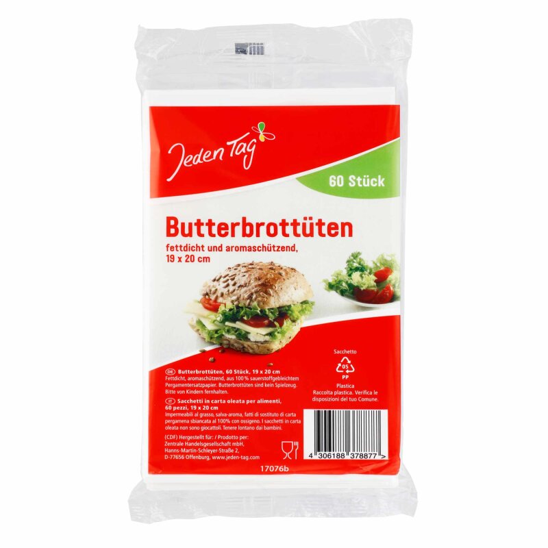 Jeden Tag Butterbrottüten (60Stk)