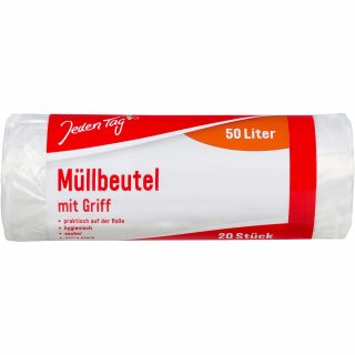 Jeden Tag Müllbeutel mit Griff 50l (20Stk)