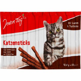 Jeden Tag Katzen Sticks Lamm und Truthahn (10x5g)