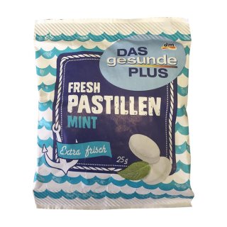 DAS gesunde PLUS Fresh Pastillen Mint zuckerfrei, 25 g
