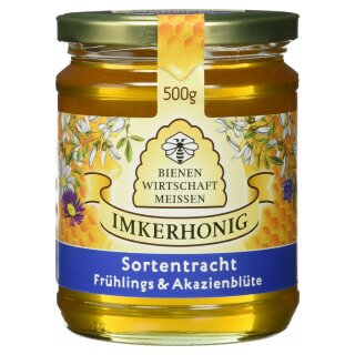 Bienenwirtschaft Meissen Frühlingsblüte & Akazie (500g Glas)
