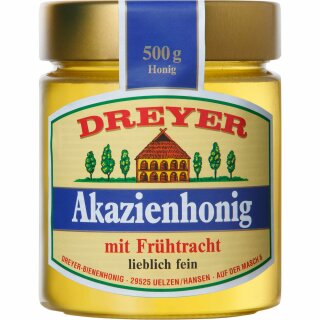 Dreyer Akazienhonig mit Frühtracht (500g Glas)
