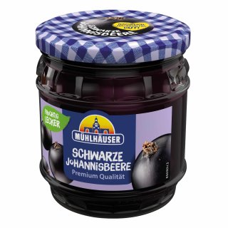 Mühlhäuser schwarze Johannisbeer Konfitüre Extra (450g Glas)