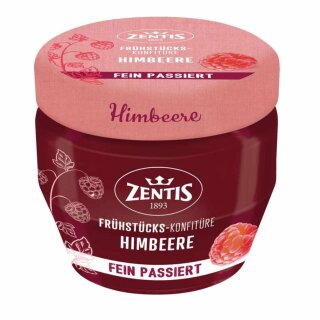 Zentis Frühstücks-Konfitüre Himbeere fein passiert (230g Glas)