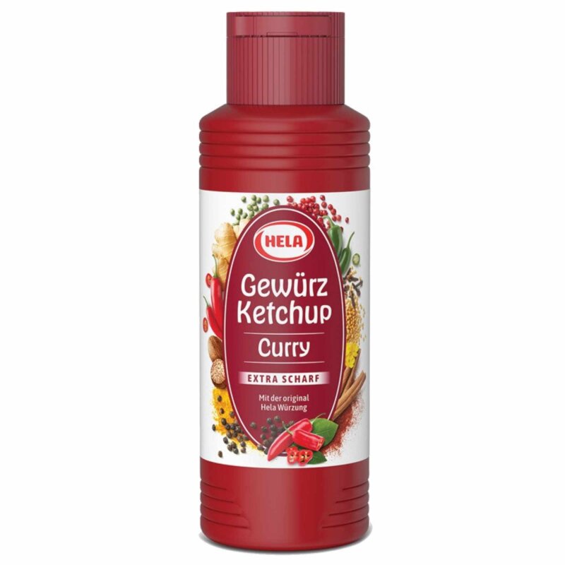 Hela Curry Gewürz Ketchup extra hot (300ml Flasche) Hela Curry Gewürz Ketchup extra hot (300ml Flasche)