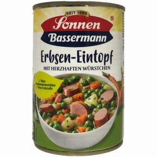Sonnen Bassermann Erbsentopf mit herzhaften Würstchen (400g Dose)