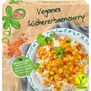 Du darfst Veganes Kichererbsencurry mit Langkornreis (375g Packung)