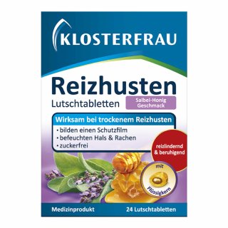 Klosterfrau Reizhusten Lutschtabletten Salbei-Honig (24 Tbl)