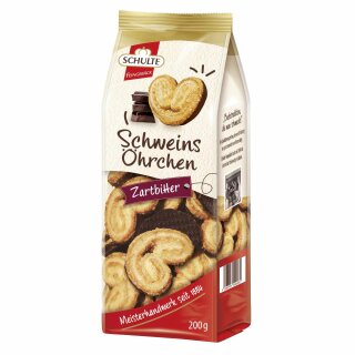 Schulte Schweinsöhrchen Zartbitter (200g Packung)