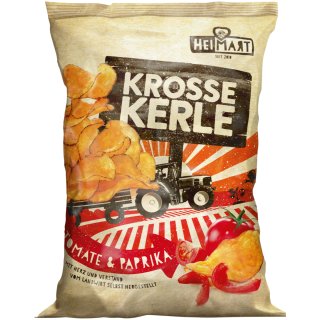 HeiMart Krosse Kerle Tomate & Paprika Chips in der Schale geröstet (115g Packung)