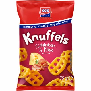 XOX Knuffels Schinken&Käse Snack (75g Packung)