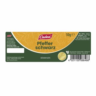 Cadea Pfeffer schwarz gemahlen (50 g)