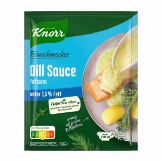 Knorr Feinschmecker Dill Sauce fettarm reicht für ca. 0,25l (31g Packung)