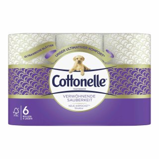 Cottonelle Verwöhnende Sauberkeit 4-lagig (6 x 140 Bl)