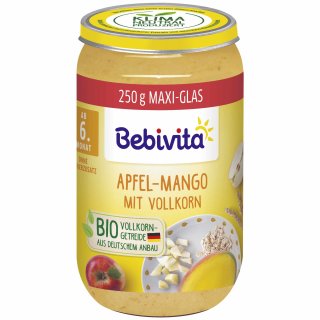 Bebivita Frucht & Getreide Apfelstückchen Apfel-Mango mit Vollkorn (250 g)