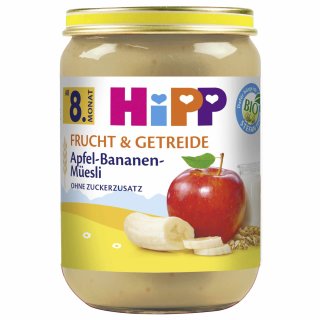 HiPP Frucht & Getreide Apfel-Bananen-Müsli ab 8. Monat (190 g)
