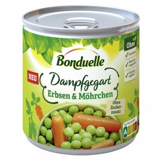 Bonduelle Erbsen mit Möhrchen dampfgegart  (305g Dose)