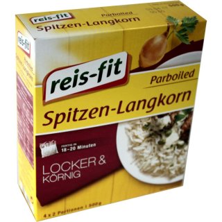 Reis Fit Parboiled Spitzen-Langkornreis Kochbeutel (500g Packung)
