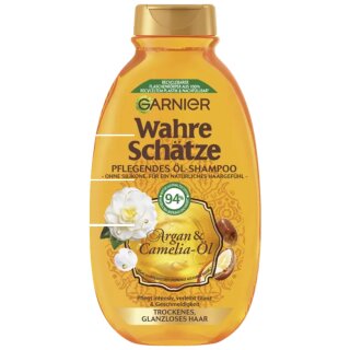 GARNIER Wahre Schätze SHAMPOO Argan & Camelia-Öl (250ml Flasche)