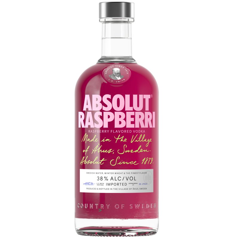 Absolut Vodka Raspberry 38 vol. Aromatisierter Wodka mit Himbeerarom