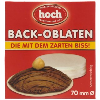hoch Back-Oblaten mit dem zarten Biss 70mmØ (53g Packung)