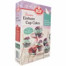 Ruf Einhorn Cup Cakes Backmischung mit Backförmchen Creme und knetbarer Zuckermasse (365g Packung)