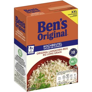 Bens Original Kochbeutel Langkorn Reis XXL (1kg Packung)