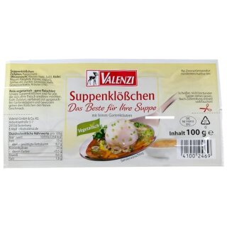 Valenzi Suppenklößchen mit Gartenkräutern vegetarisch VPE (16X100g Packung)