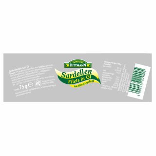 Dittmann Sardellenfilets in Öl im Kranz gelegt (75 g)