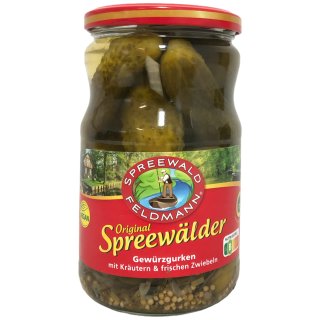 Spreewald Feldmann Original Spreewald Gewürzgurken 1er Pack (1x360g Glas)